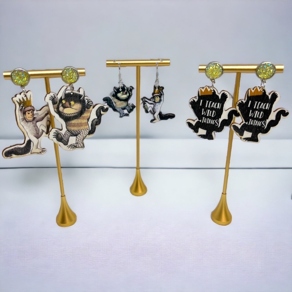 "Where the Wild Things Are" – Storybook-Inspired Teacher Earrings! NWT Jewelry - Picture 3 of 3